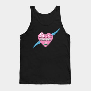 Love Cancels Hate Pink Heart Lotus Tank Top